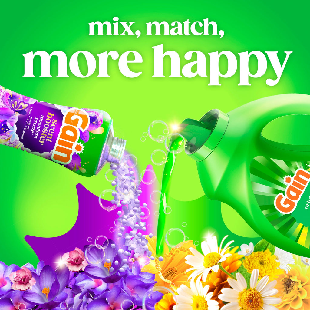 Gain Laundry Detergent Liquid - Now with Odor Defense, Original Scent, 132 fl oz, 100 Loads