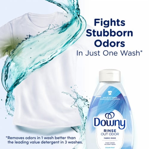 Downy Ocean Mist Rinse & Refresh Laundry Odor Remover and Fabric Softener 48 fl oz Packaging May Vary