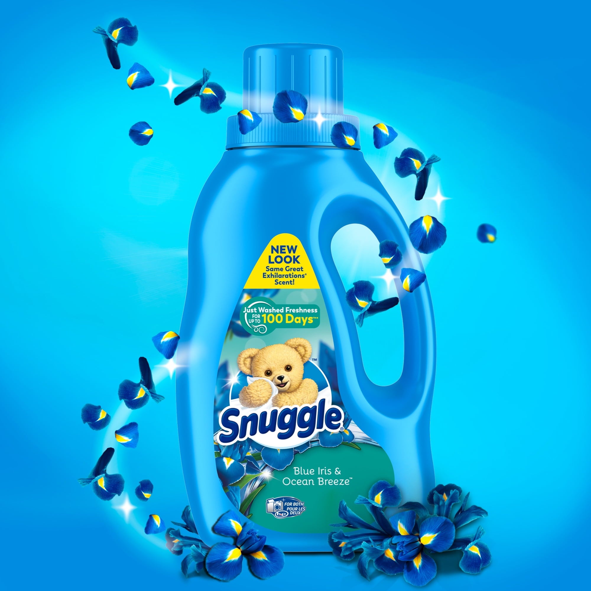 Snuggle Exhilarations Liquid Fabric Softener - Blue Iris & Ocean Breeze, 96 Ounce, 112 Loads