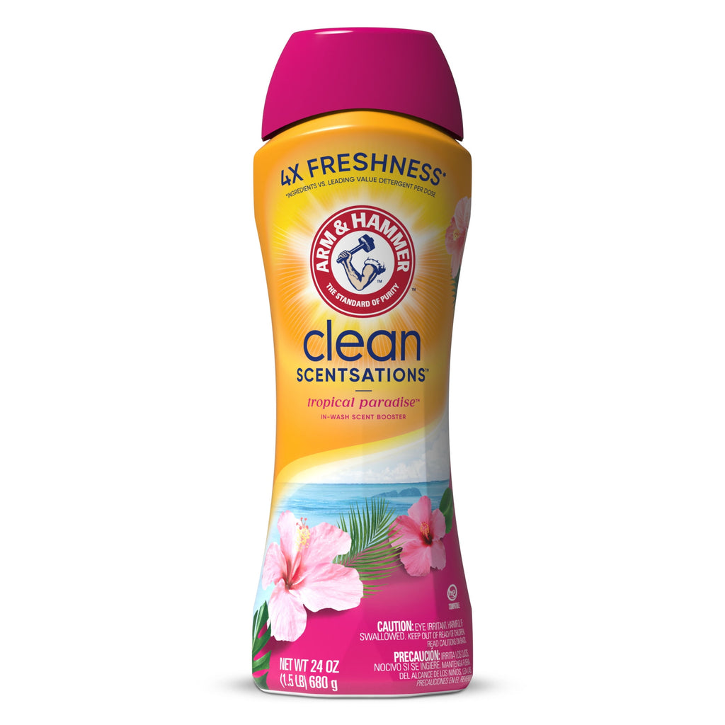 ARM & HAMMER Clean Scentsations In-Wash Scent Booster - Laundry Scent Booster Tropical Paradise scent, 24 Oz