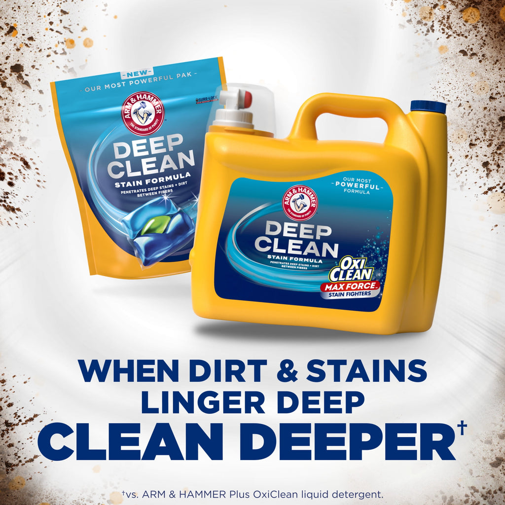 ARM & HAMMER Plus OxiClean Max Force Deep Clean Stain Liquid Laundry Detergent - Sparkling Clean