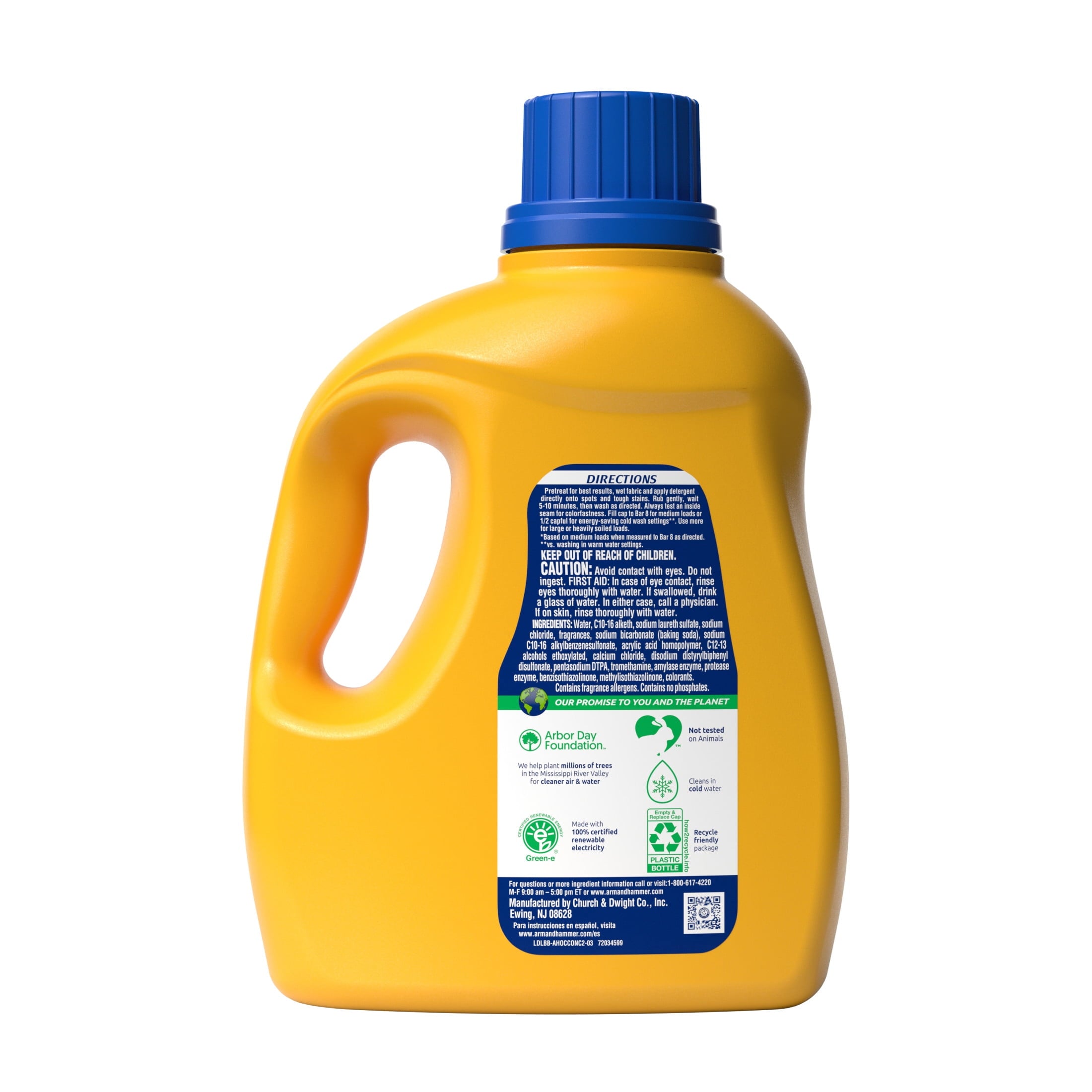 ARM & HAMMER Plus OxiClean Ultra Stain Fighters Liquid Laundry Detergent - Fresh Scent, 96.2 Fl Oz