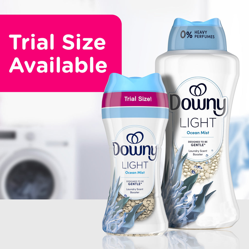 Downy Light In-Wash Scent Booster Laundry Beads - No Heavy Perfumes, Ocean Mist Scent, 12.2 oz