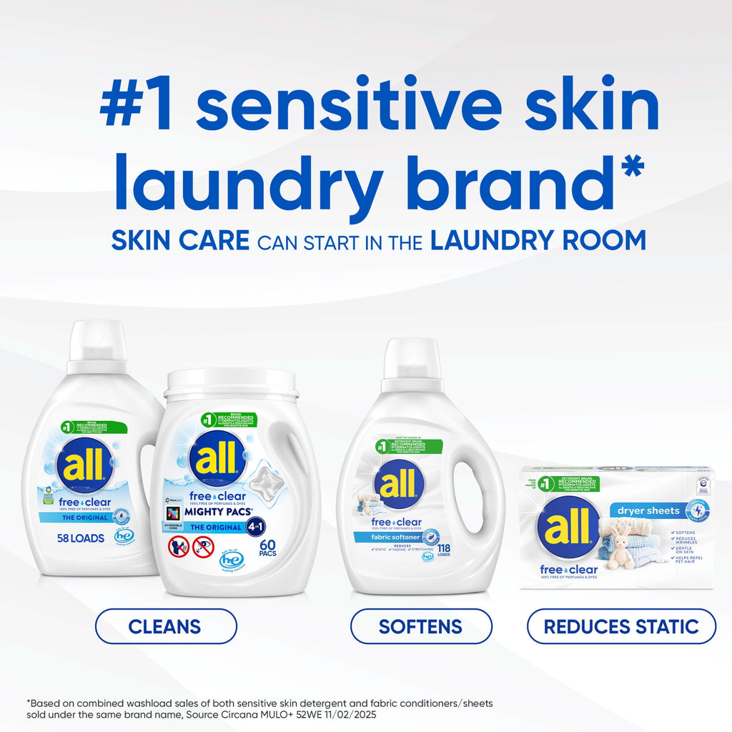 all sensitive fresh Spring Breeze Scented Liquid Laundry Detergent - 118 oz, 94 Loads