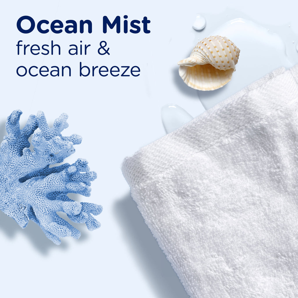 Downy Light In-Wash Scent Booster Laundry Beads - No Heavy Perfumes, Ocean Mist Scent, 12.2 oz