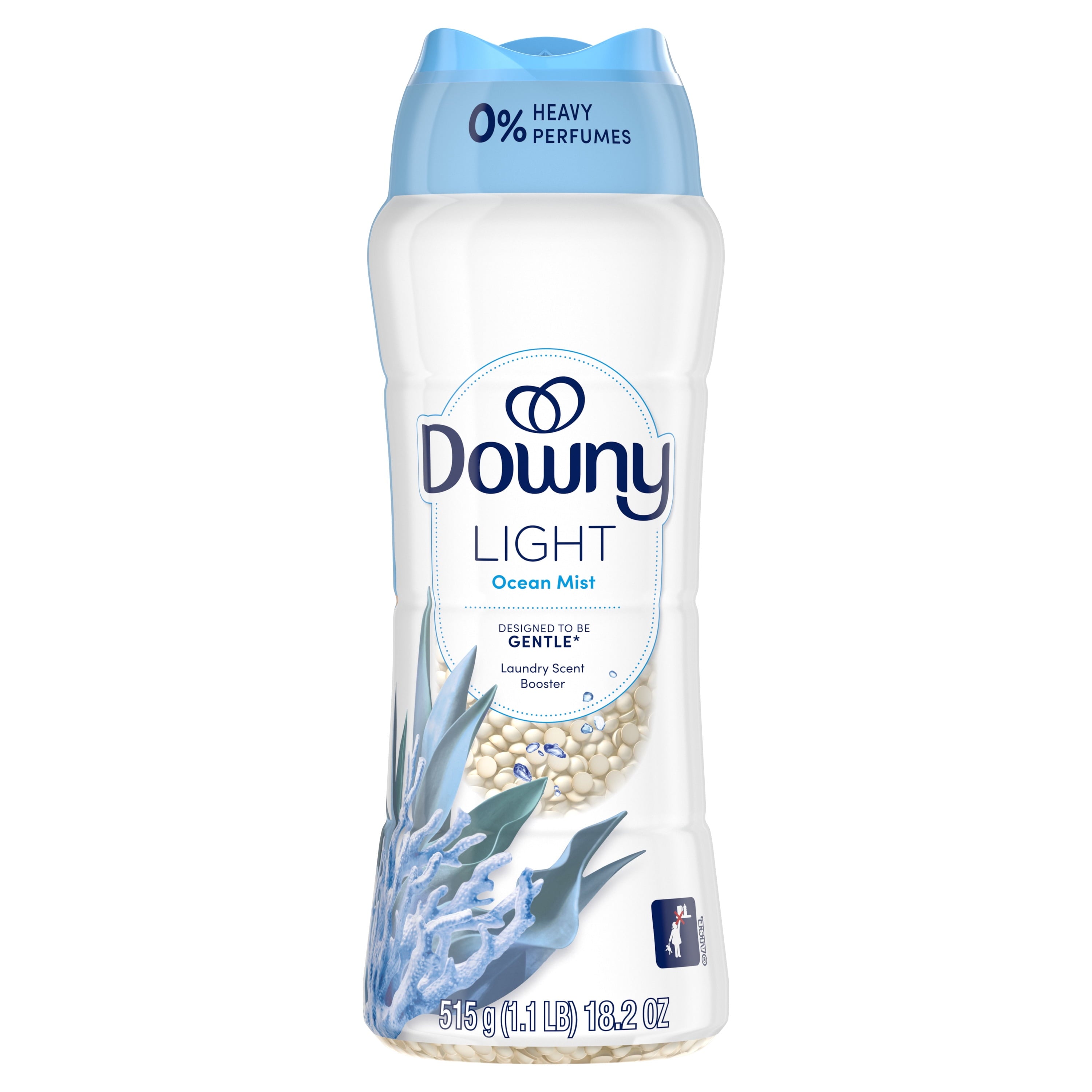 Downy Light In-Wash Scent Booster Laundry Beads - No Heavy Perfumes, Ocean Mist Scent, 18.2 oz