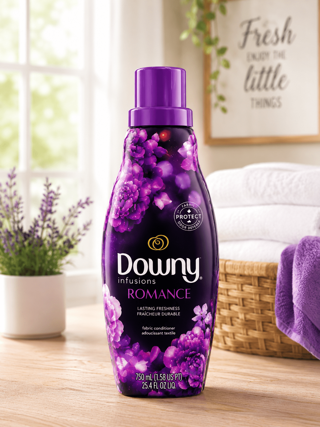 Downy Infusions Romance Liquid Fabric Softener - Romance Scent, 750 mL (25.4 fl oz)