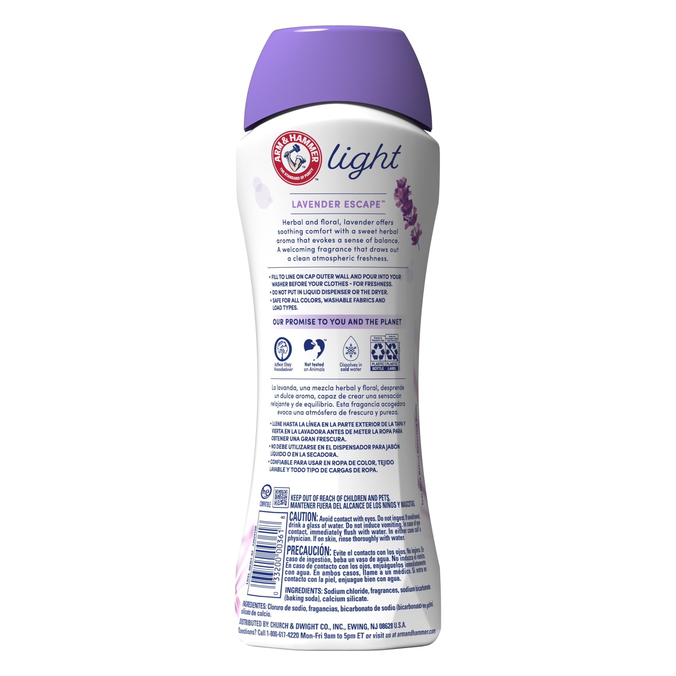 ARM & HAMMER Light In-Wash Scent Booster - Laundry Scent Booster Lavender Escape scent, 24 Oz - 4-Pack