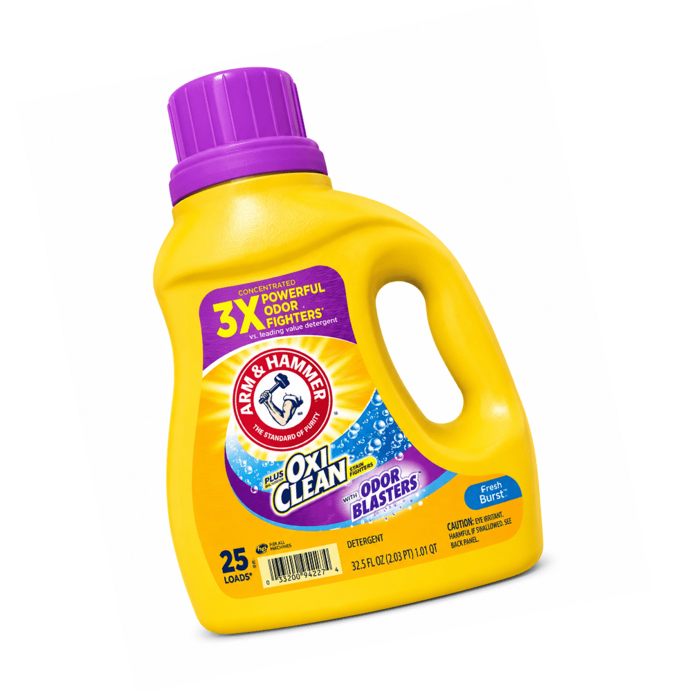 Arm & Hammer Plus OxiClean with Odor Blasters Liquid Laundry Detergent - Fresh Burst, 32.5 fl oz, 25 Loads