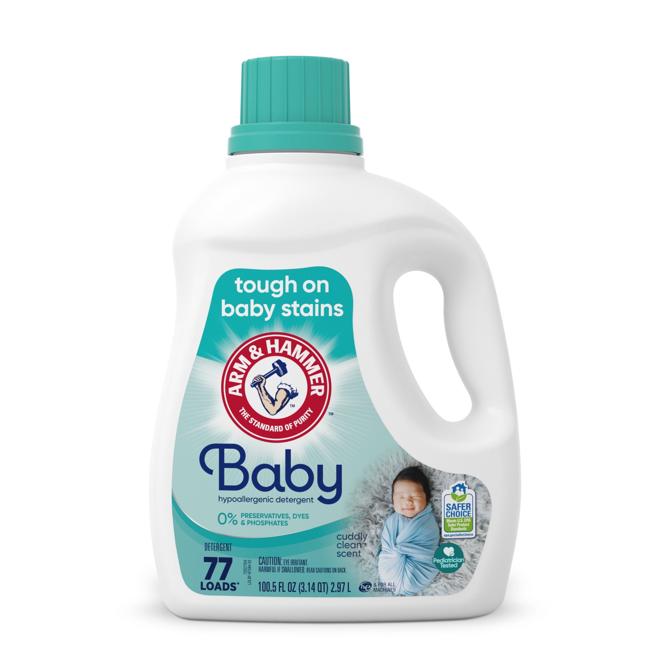 ARM & HAMMER Baby Hypoallergenic Liquid Laundry Detergent - 77 loads 100.5 fl oz - 4-Pack
