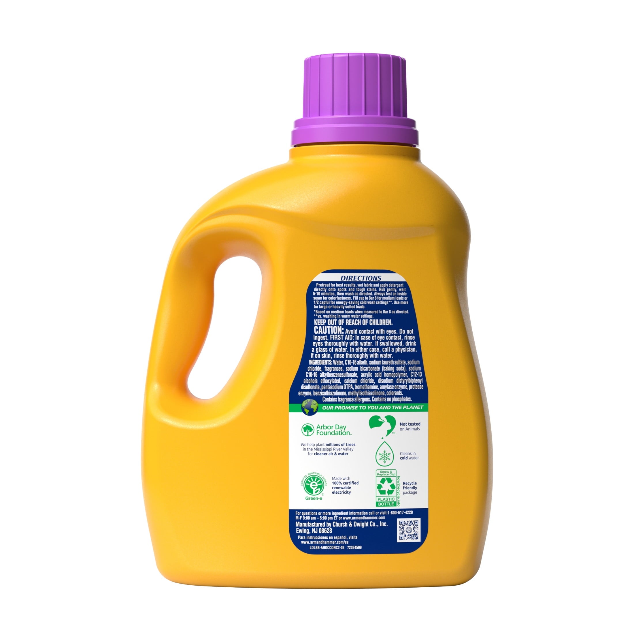 ARM & HAMMER Plus OxiClean with Odor Blasters Liquid Laundry Detergent - Fresh Burst, 96.2 Fl Oz