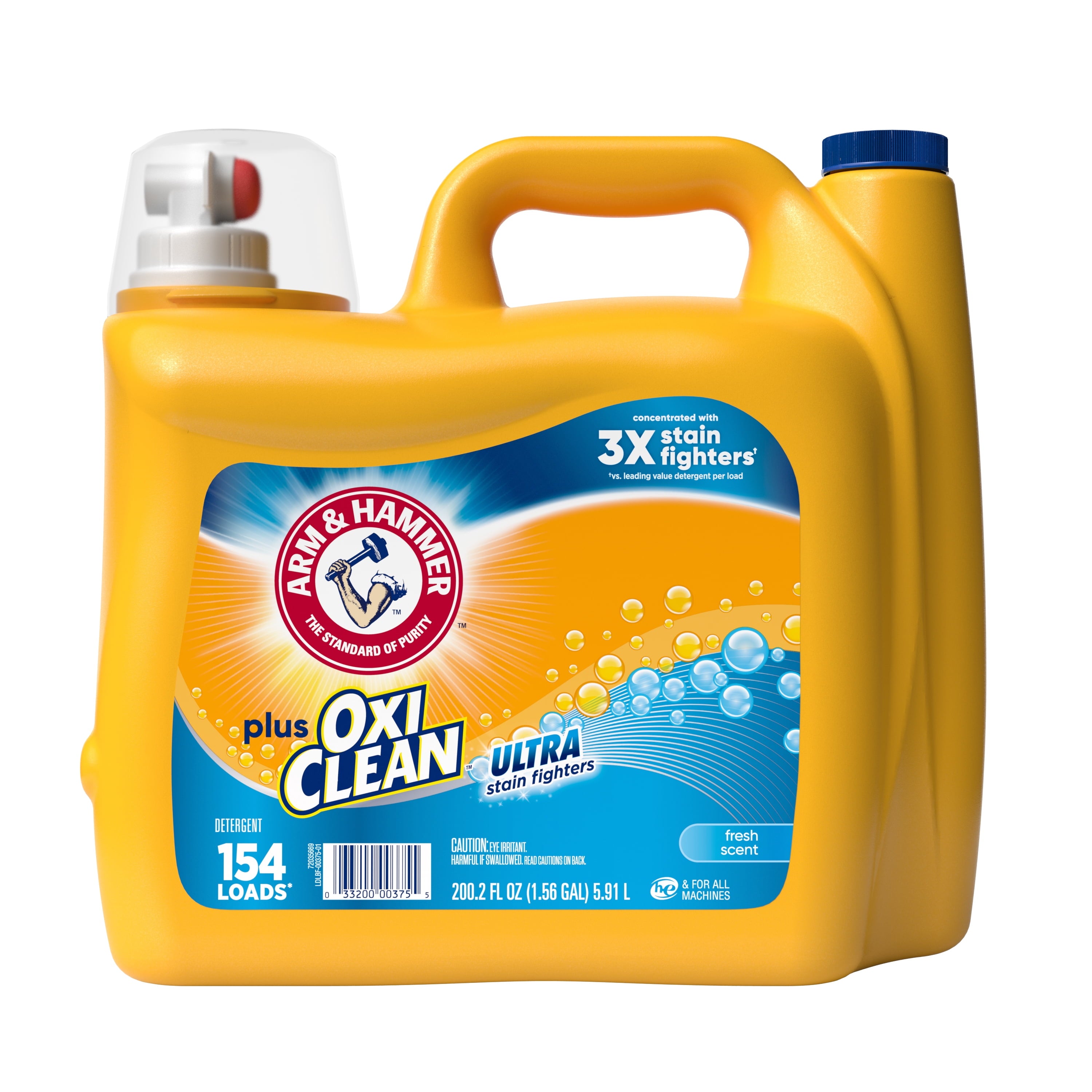 ARM & HAMMER Plus OxiClean Ultra Stain Fighters Liquid Detergent - Fresh Scent, 200 Fl Oz