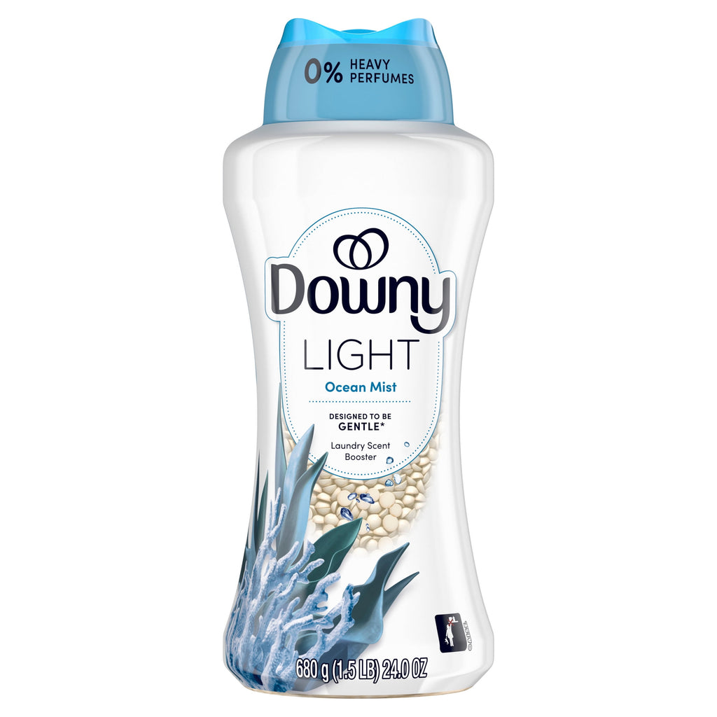 Downy Laundry Scent Beads - Light In-Wash Scent Booster, No Heavy Perfumes, Ocean Mist Scent, 24 oz