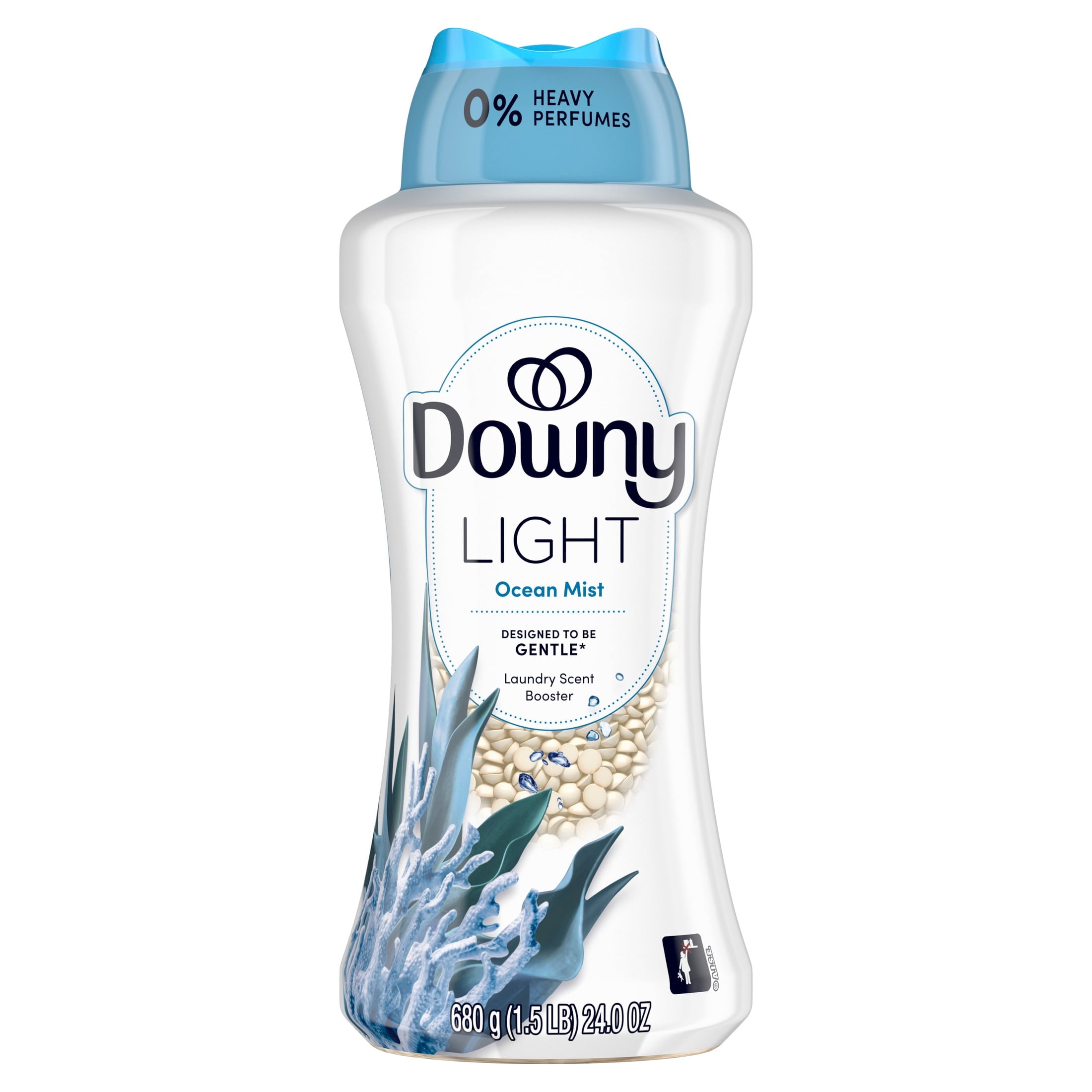 Downy Laundry Scent Beads - Light In-Wash Scent Booster, No Heavy Perfumes, Ocean Mist Scent, 24 oz