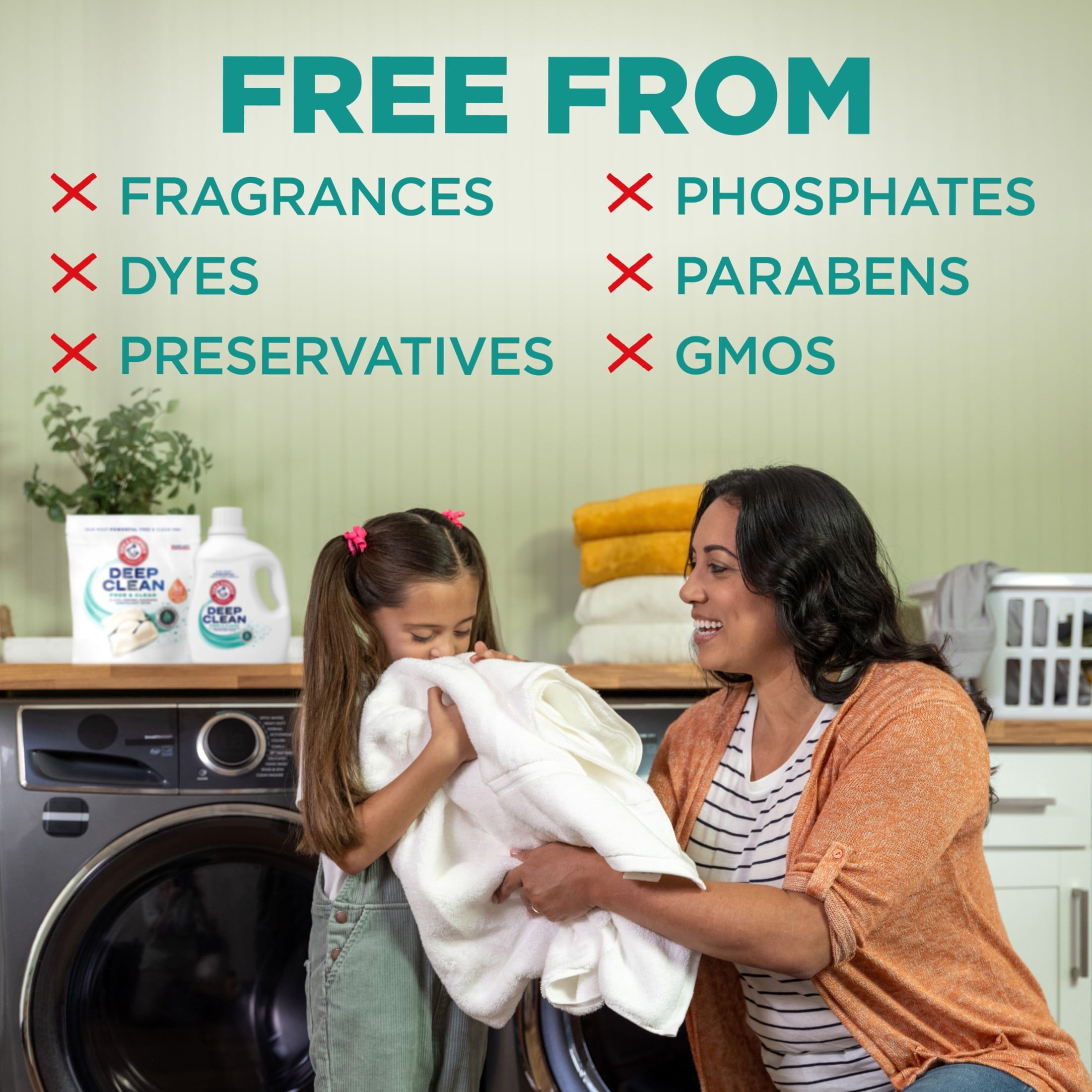 ARM & HAMMER Deep Clean Free & Clear Liquid Laundry Detergent - 75 Fl oz, 50 Loads