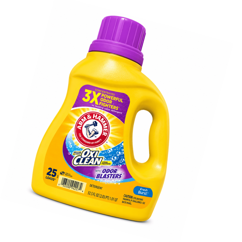 Arm & Hammer Plus OxiClean with Odor Blasters Liquid Laundry Detergent - Fresh Burst, 32.5 fl oz, 25 Loads