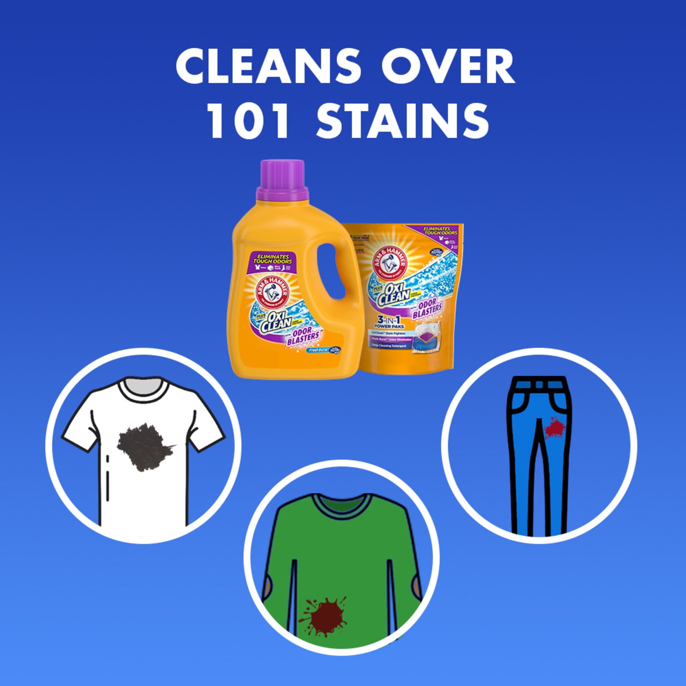 ARM & HAMMER Plus OxiClean Odor Blasters Fresh Burst - 128 Loads Liquid Laundry Detergent, 224 Fl oz