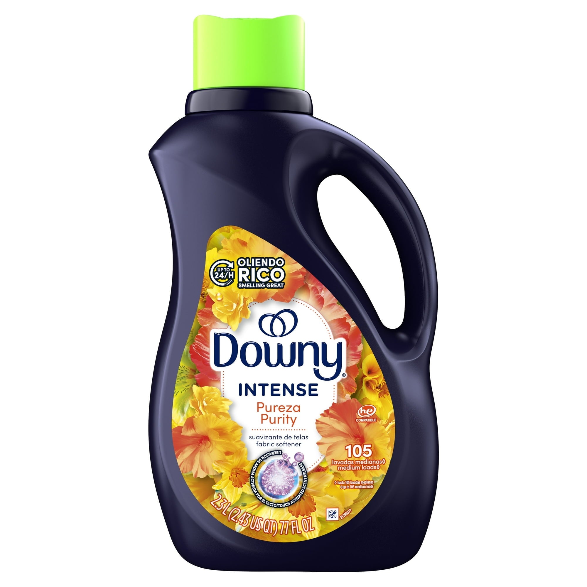 Downy Intense Liquid Fabric Softener and Conditioner - Purity Scent, 77 fl oz, 105 Loads