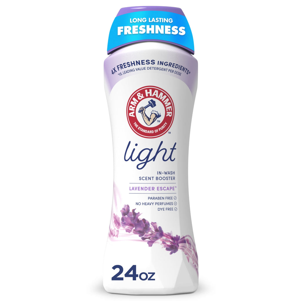 ARM & HAMMER Light In-Wash Scent Booster - Laundry Scent Booster Lavender Escape scent, 24 Oz - 4-Pack