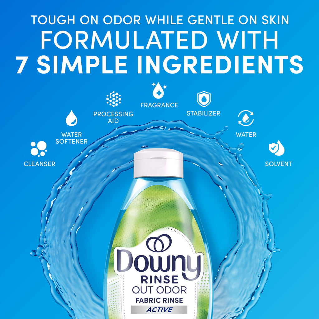 Downy Rinse Out Odor Laundry Rinse - Active Fresh Scent, 48 fl oz