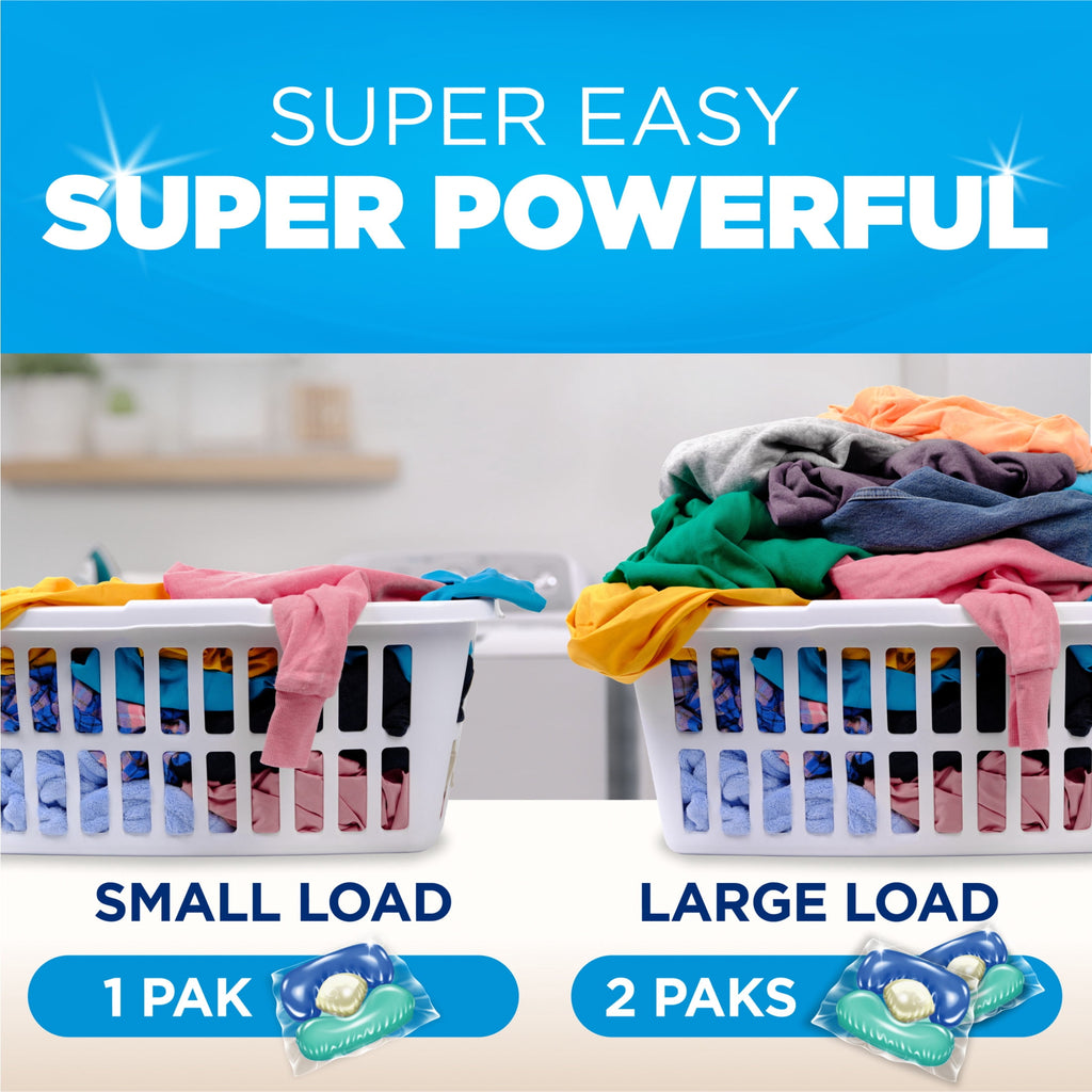 ARM & HAMMER Clean Burst 5-in-1 Laundry Detergent Power Paks - Powerfully Clean, Clean Burst Scent, 42 Count