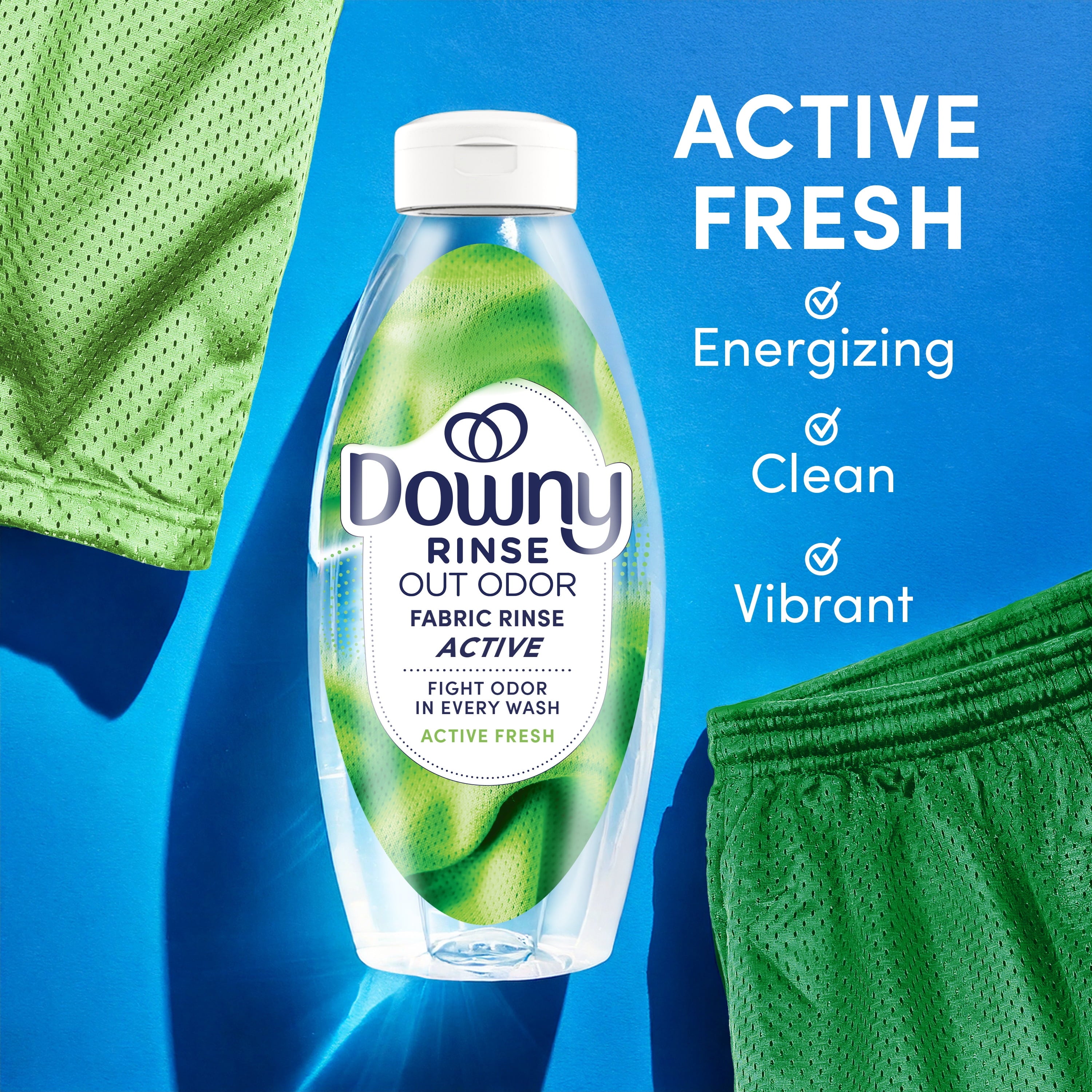 Downy Rinse Out Odor Laundry Rinse - Active Fresh Scent, 48 fl oz