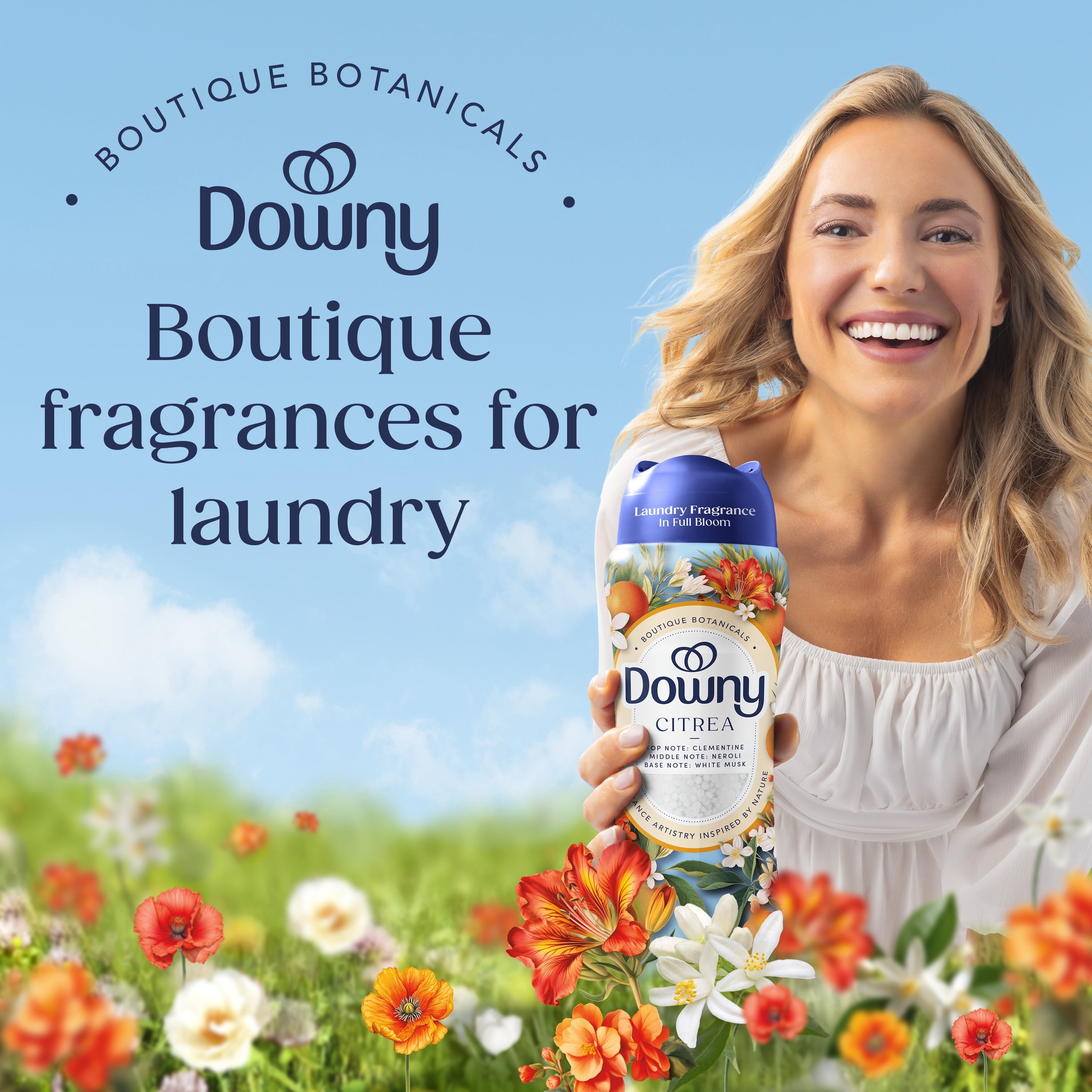 Downy Laundry Scent Beads Boutique Botanicals In-Wash Scent Booster - Citrea Scent, 21.1 oz