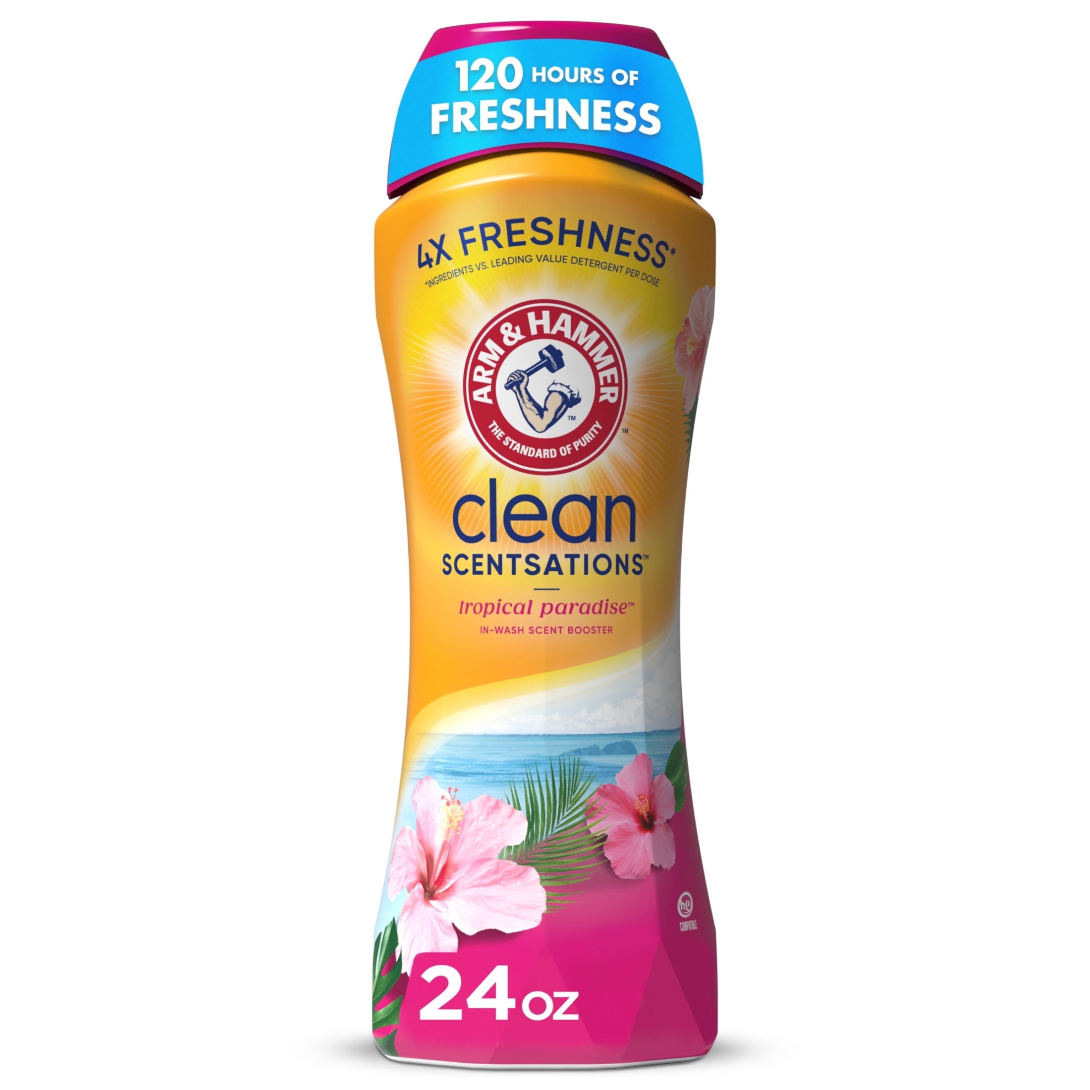 ARM & HAMMER Clean Scentsations In-Wash Scent Booster - Laundry Scent Booster Tropical Paradise scent, 24 Oz