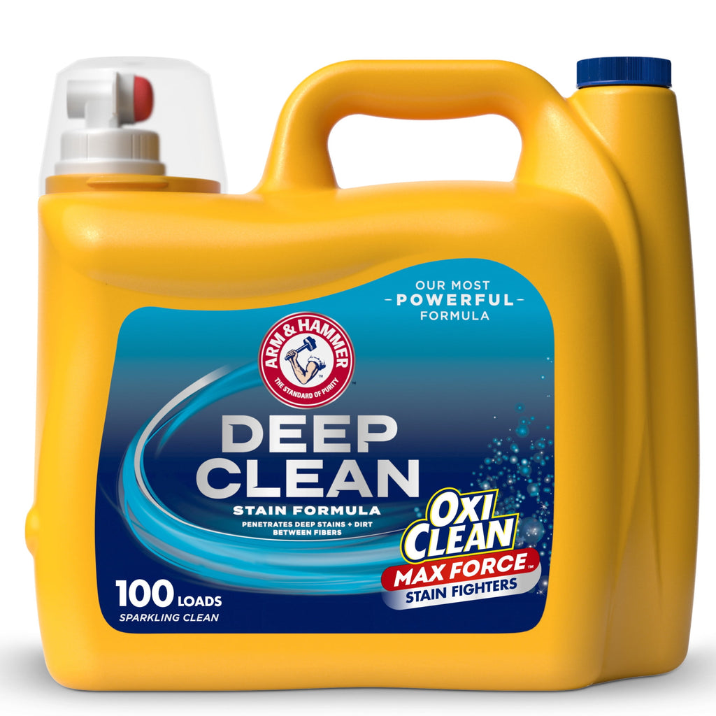 ARM & HAMMER Plus OxiClean Max Force Deep Clean Stain Liquid Laundry Detergent - Sparkling Clean