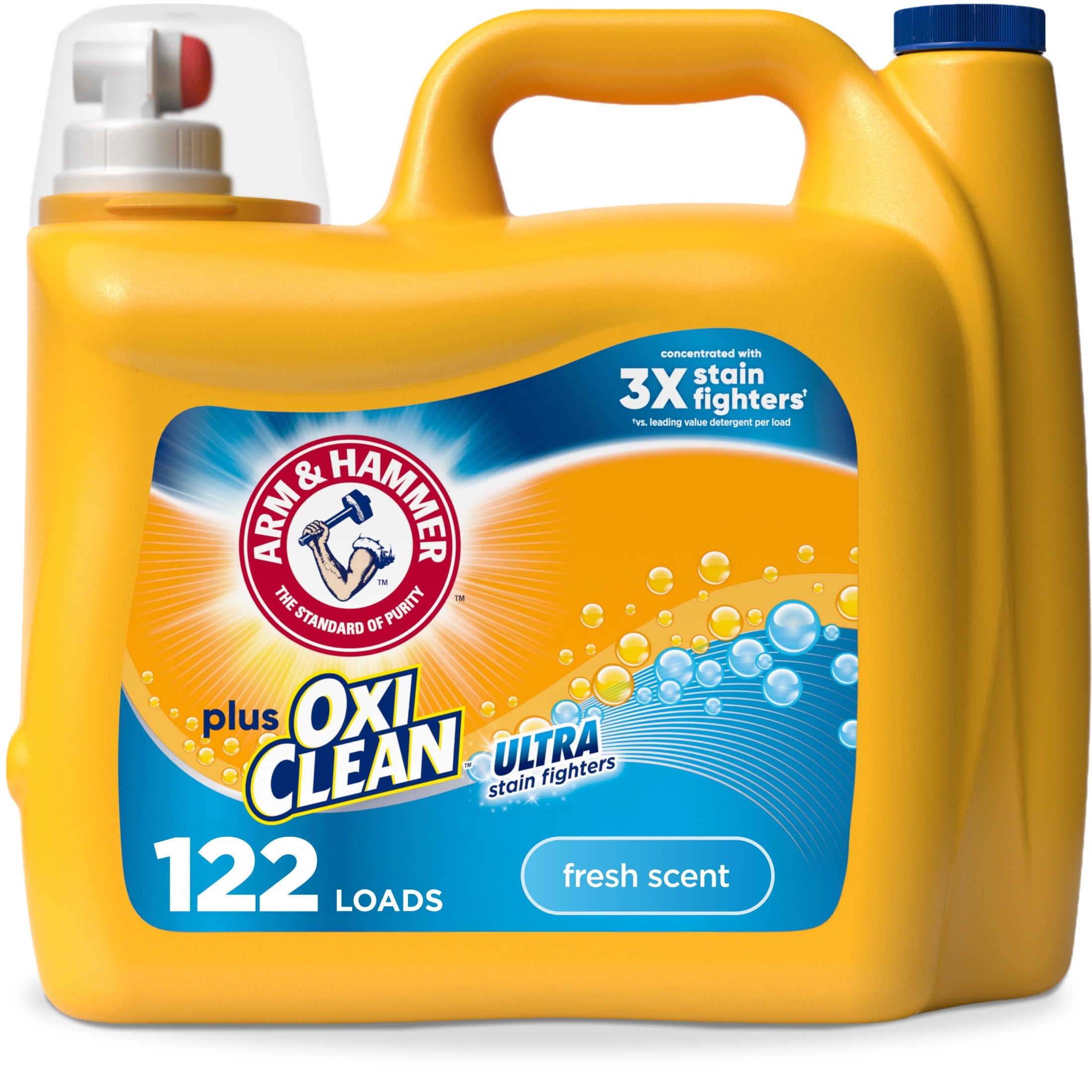 ARM & HAMMER Plus OxiClean Ultra Stain Fighters Liquid Laundry Detergent - Fresh Scent 158.6 Fl Oz