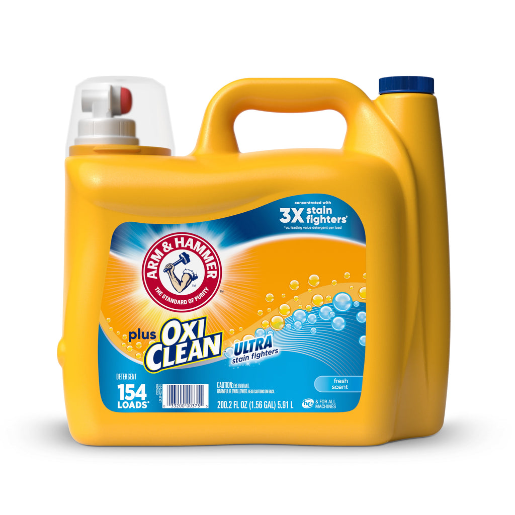 ARM & HAMMER Plus OxiClean Ultra Stain Fighters Liquid Detergent - Fresh Scent, 200 Fl Oz