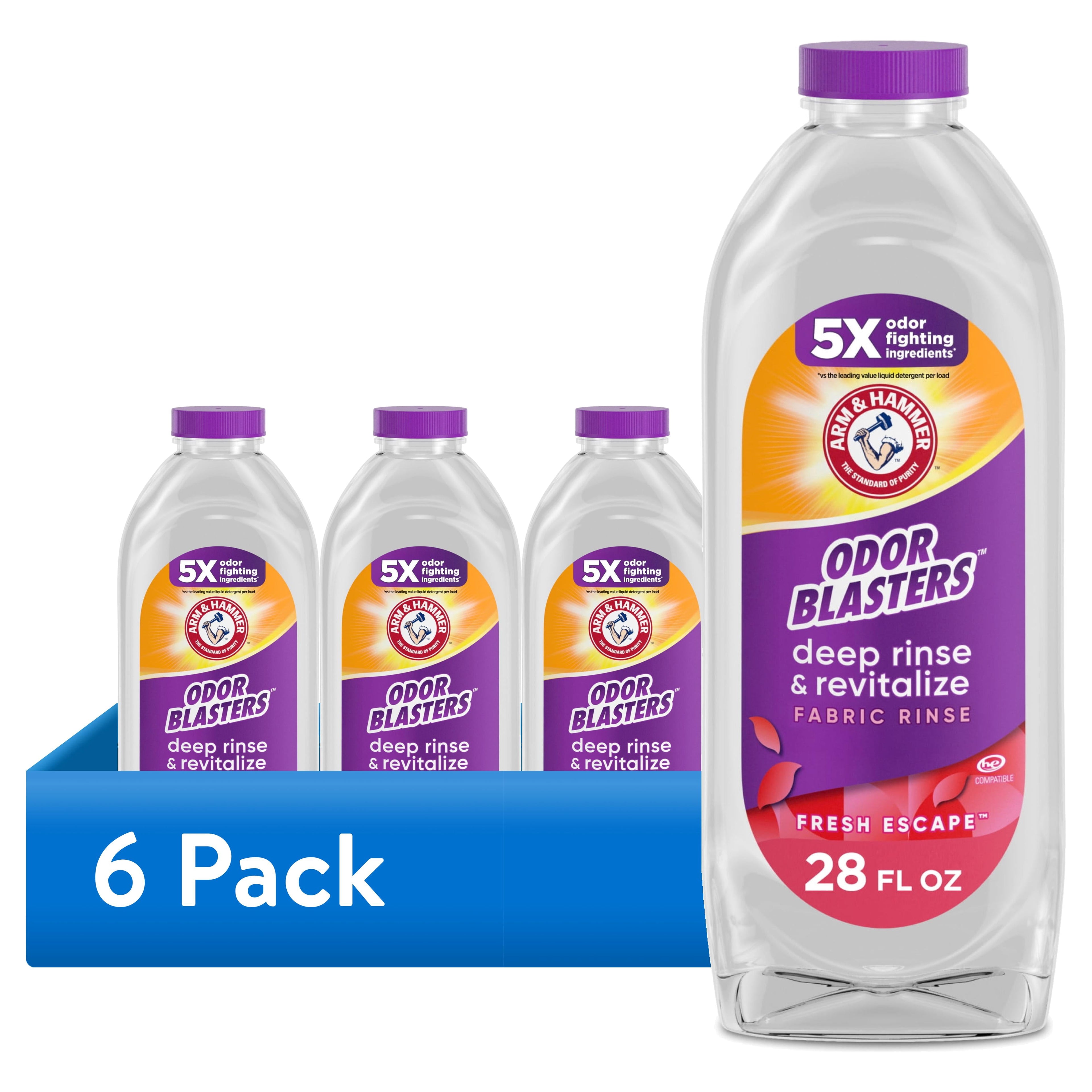 ARM & HAMMER Odor Blasters Deep Rinse and Revitalize Fabric Rinse - Fresh Escape, 28 fl oz - 6-Pack