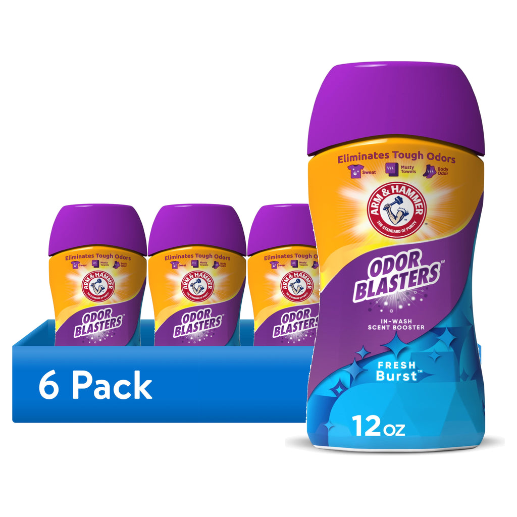 ARM & HAMMER Odor Blasters In-Wash Scent Booster - Laundry Scent Booster Fresh Burst Scent, 12 Oz - 6-Pack