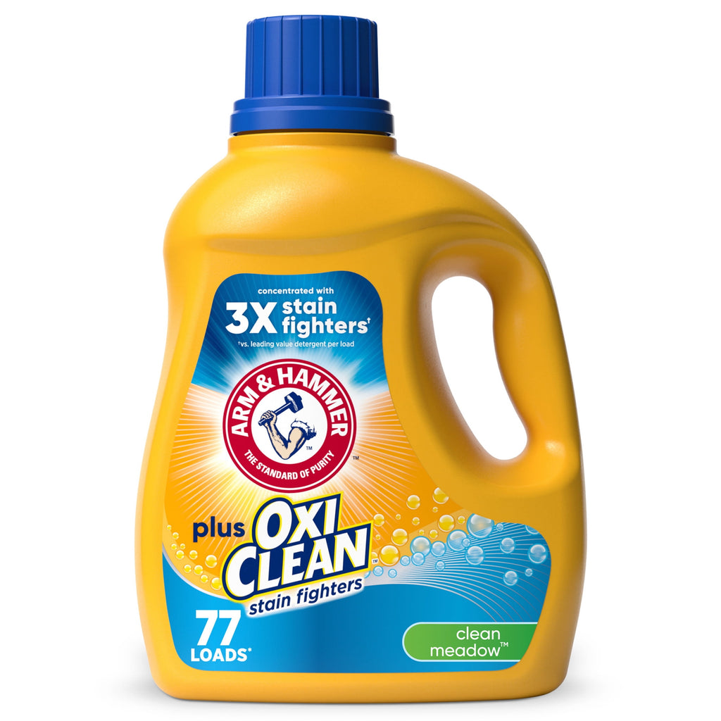 ARM & HAMMER Plus OxiClean Clean Meadow - 77 Loads Liquid Laundry Detergent, 100.5 fl oz