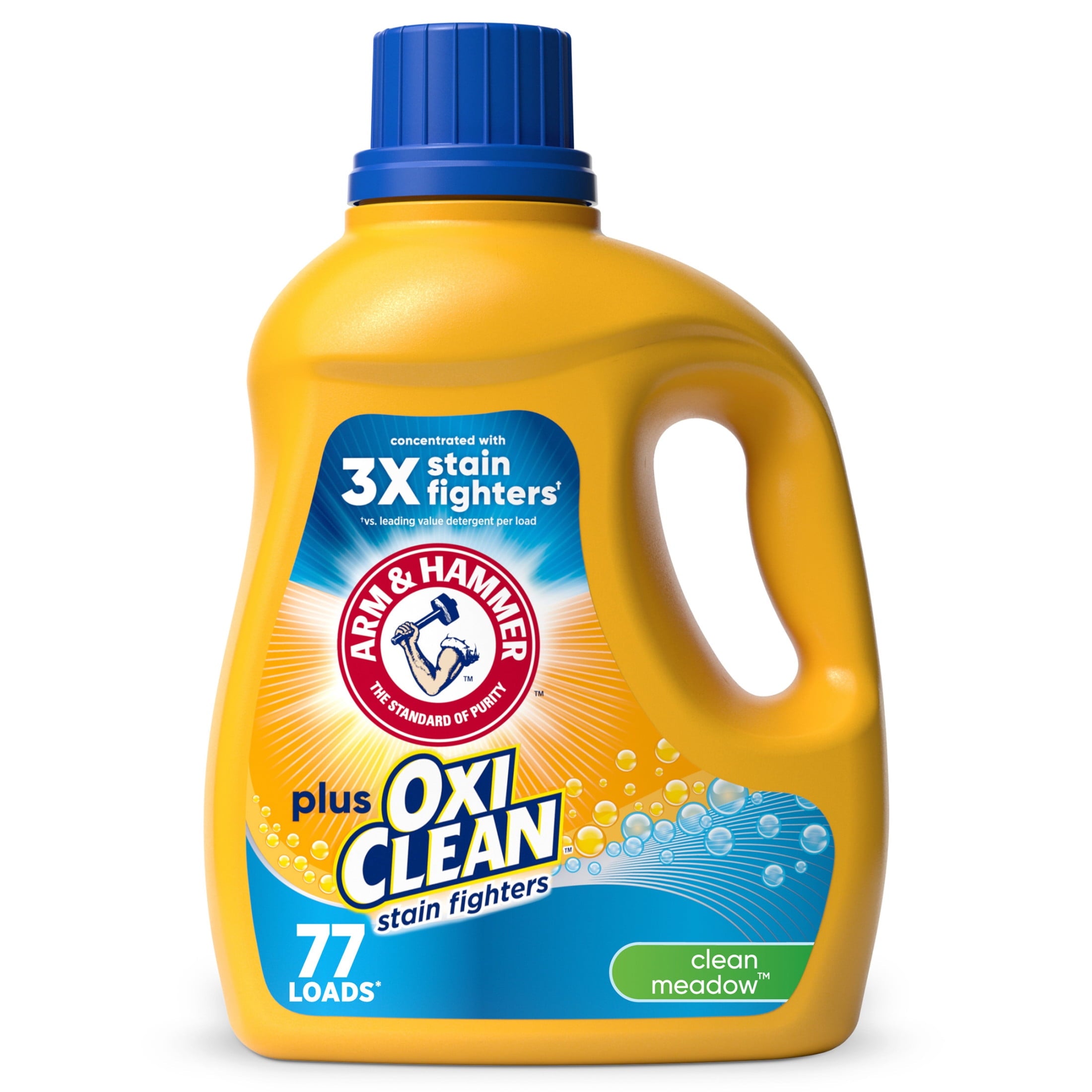 ARM & HAMMER Plus OxiClean Clean Meadow - 77 Loads Liquid Laundry Detergent, 100.5 fl oz