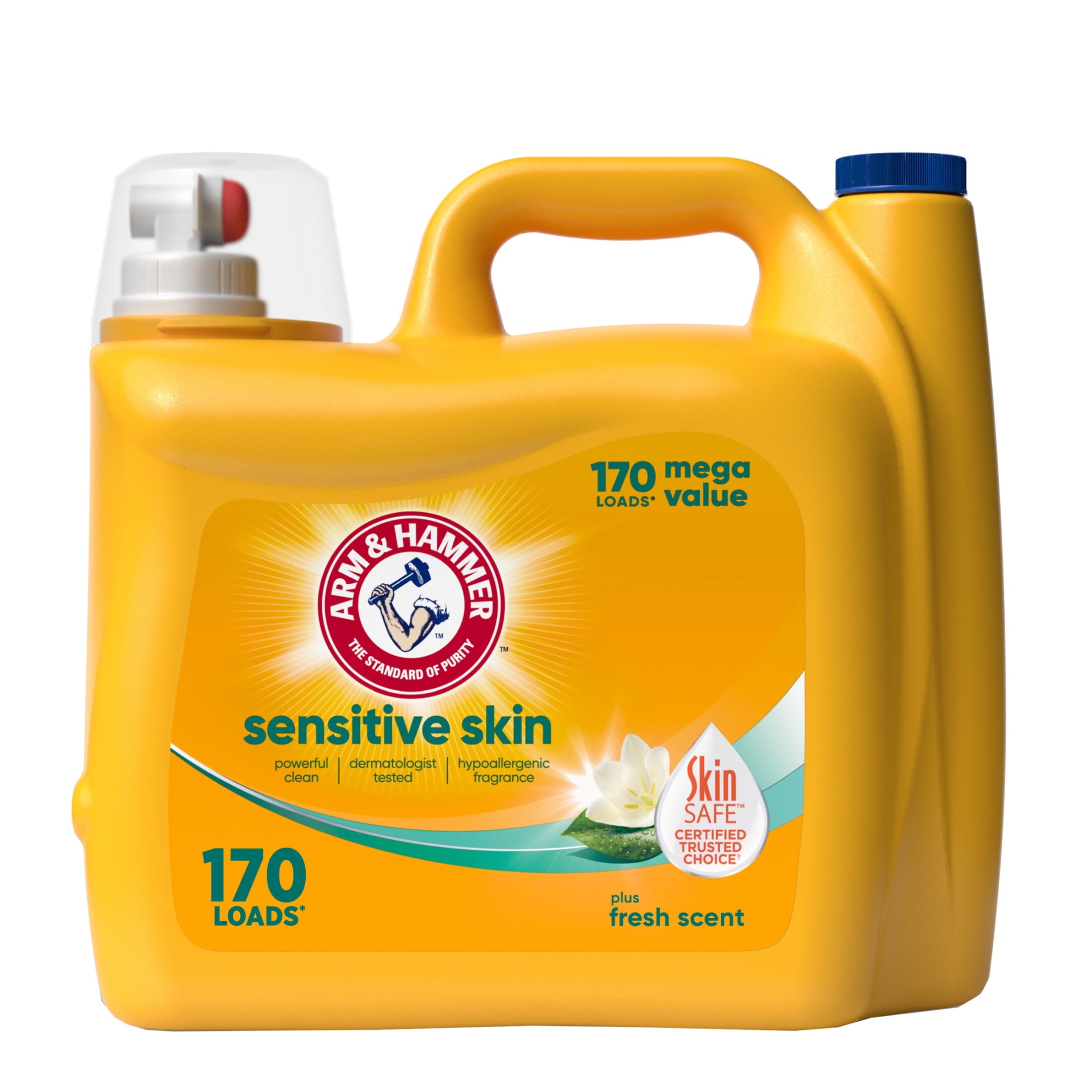 ARM & HAMMER Sensitive Skin Plus Fresh Scent - 170 Loads Liquid Laundry Detergent, 170 fl oz