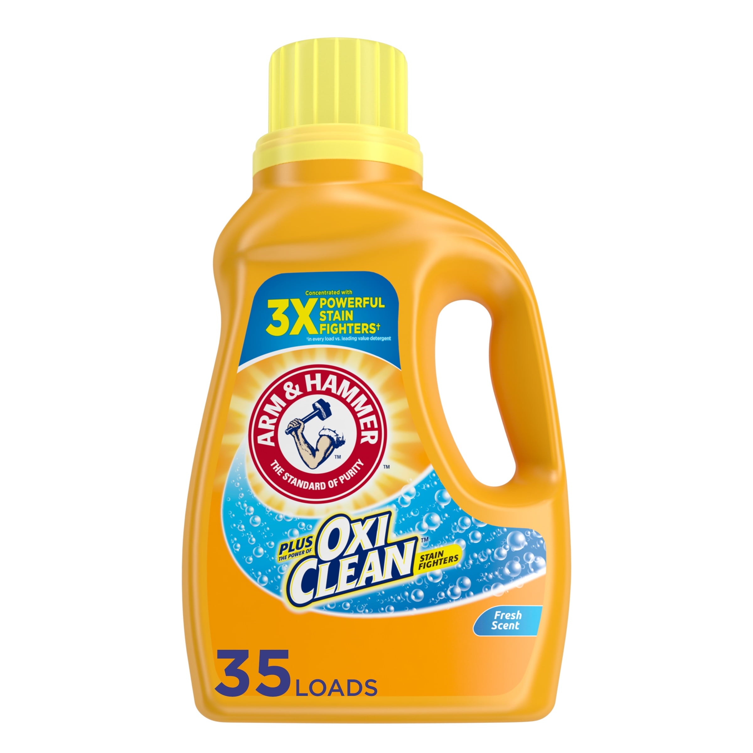 Arm & Hammer Plus OxiClean Fresh Scent - 35 Loads Liquid Laundry Detergent, 45.5 Fl oz