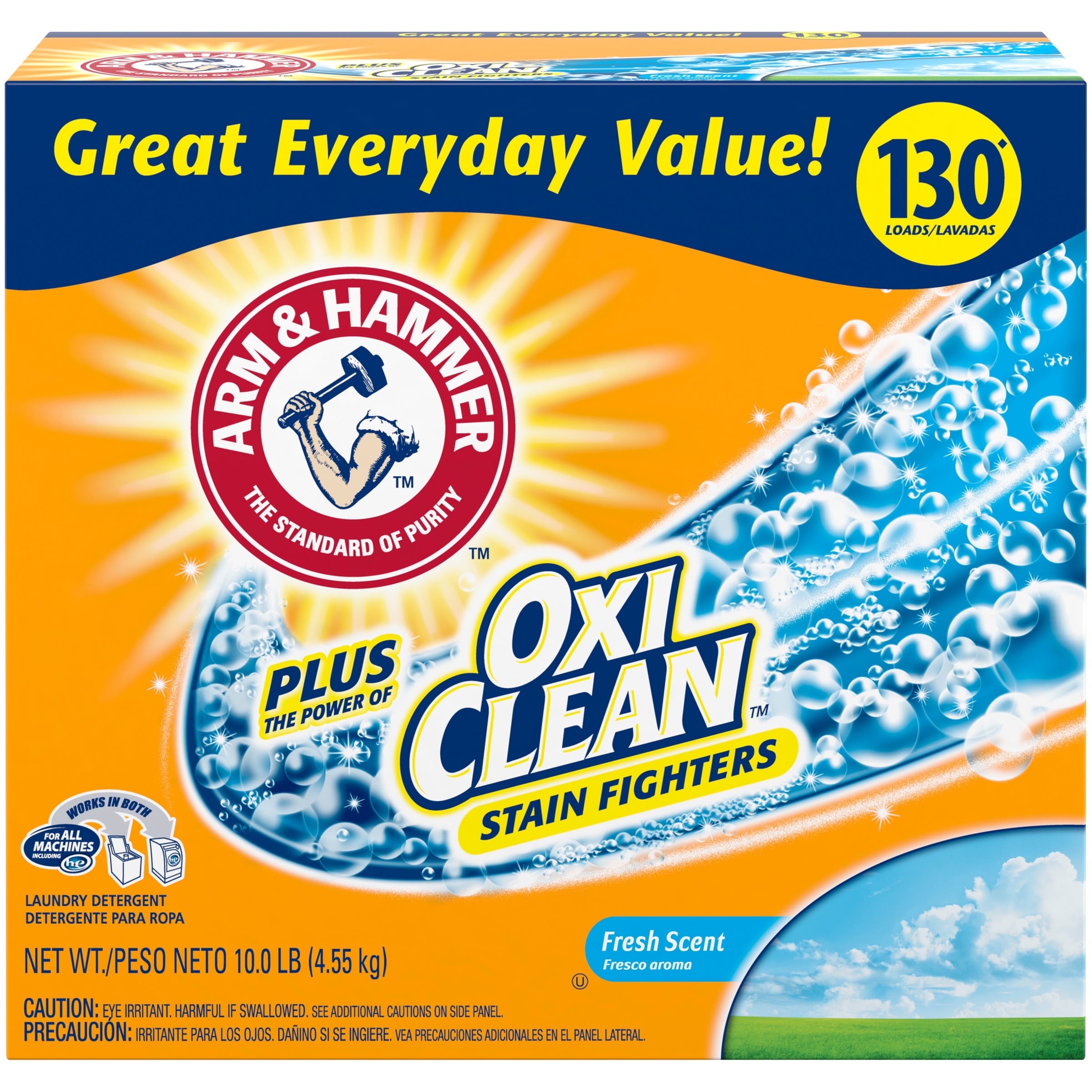 Arm & Hammer Plus OxiClean Powder Laundry Detergent - Fresh Scent, 130 Loads