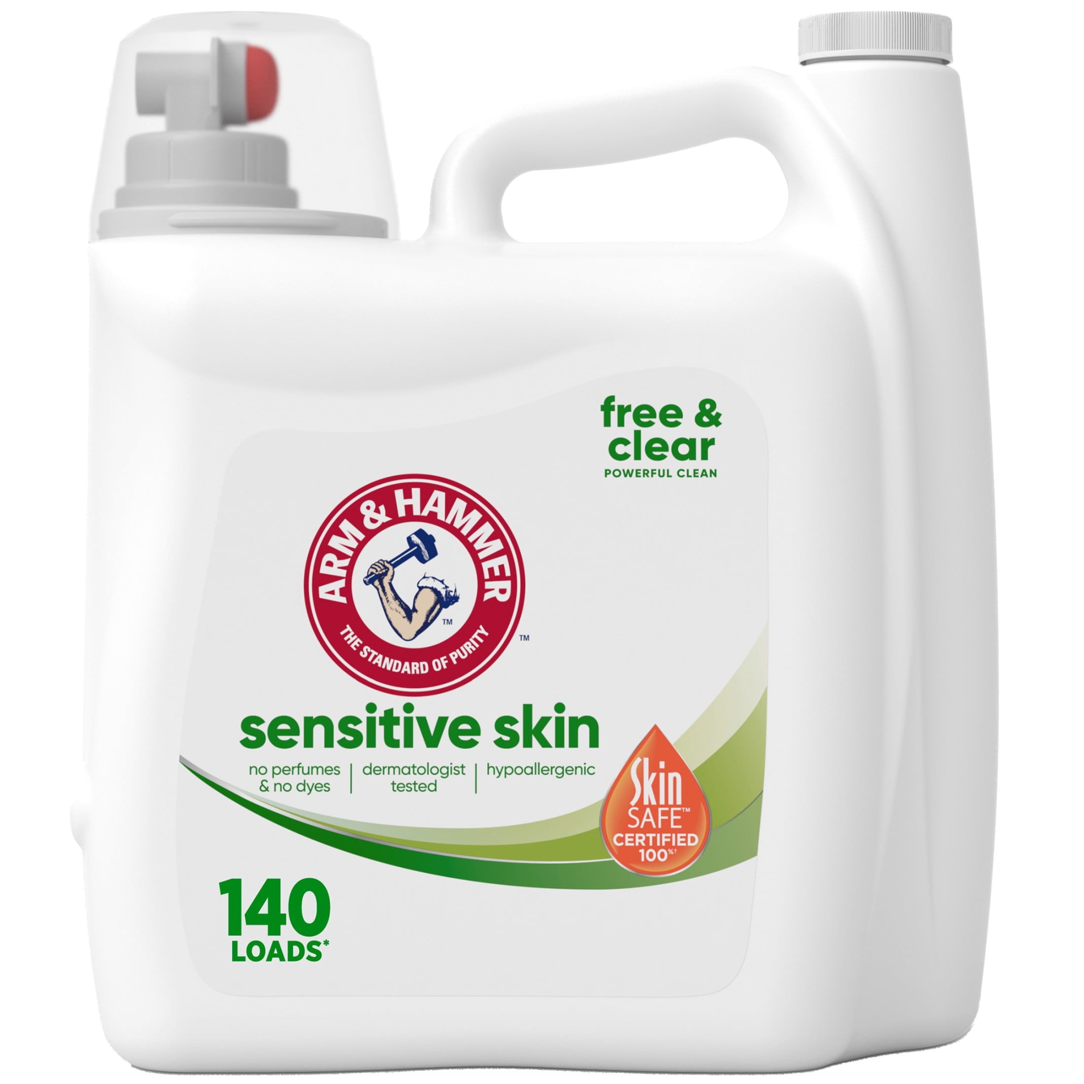 ARM & HAMMER Sensitive Skin Free & Clear Liquid Laundry Detergent - 140 Fl oz, 140 Loads