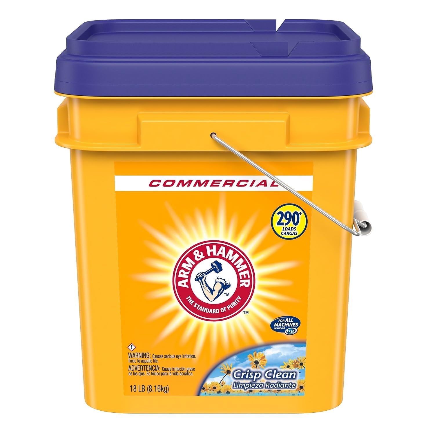 Arm & Hammer powder laundry detergent - crisp clean, 18 lb pail