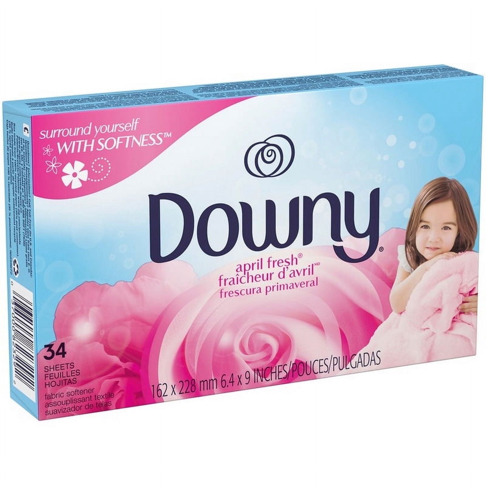 Downy April Fresh Fabric Softener Dryer Sheets 34 Count - Case - 12 Units