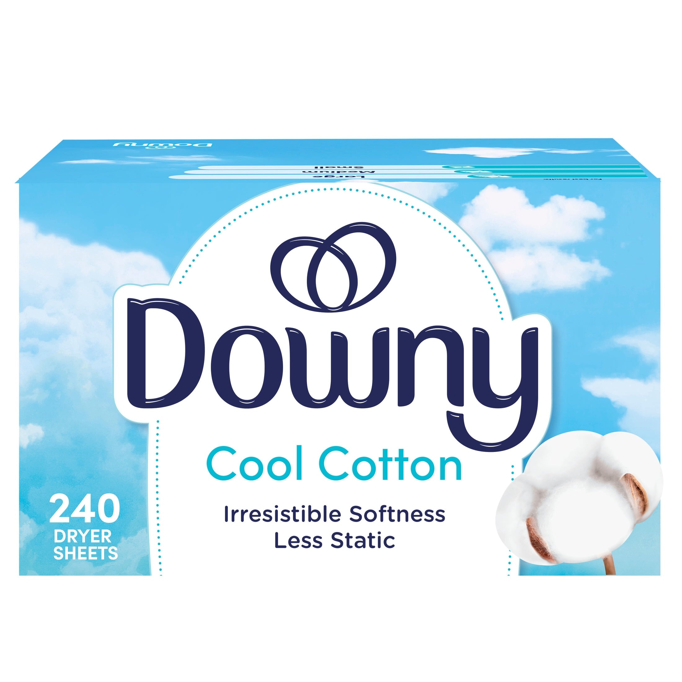 Downy Fabric Softener Dryer Sheets - Cool Cotton Scent, 240 Count