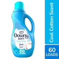 Downy Fabric Softener Liquid (Fabric Conditioner) - Cool Cotton Scent, 44 fl oz, 60 Loads, 44 fl oz
