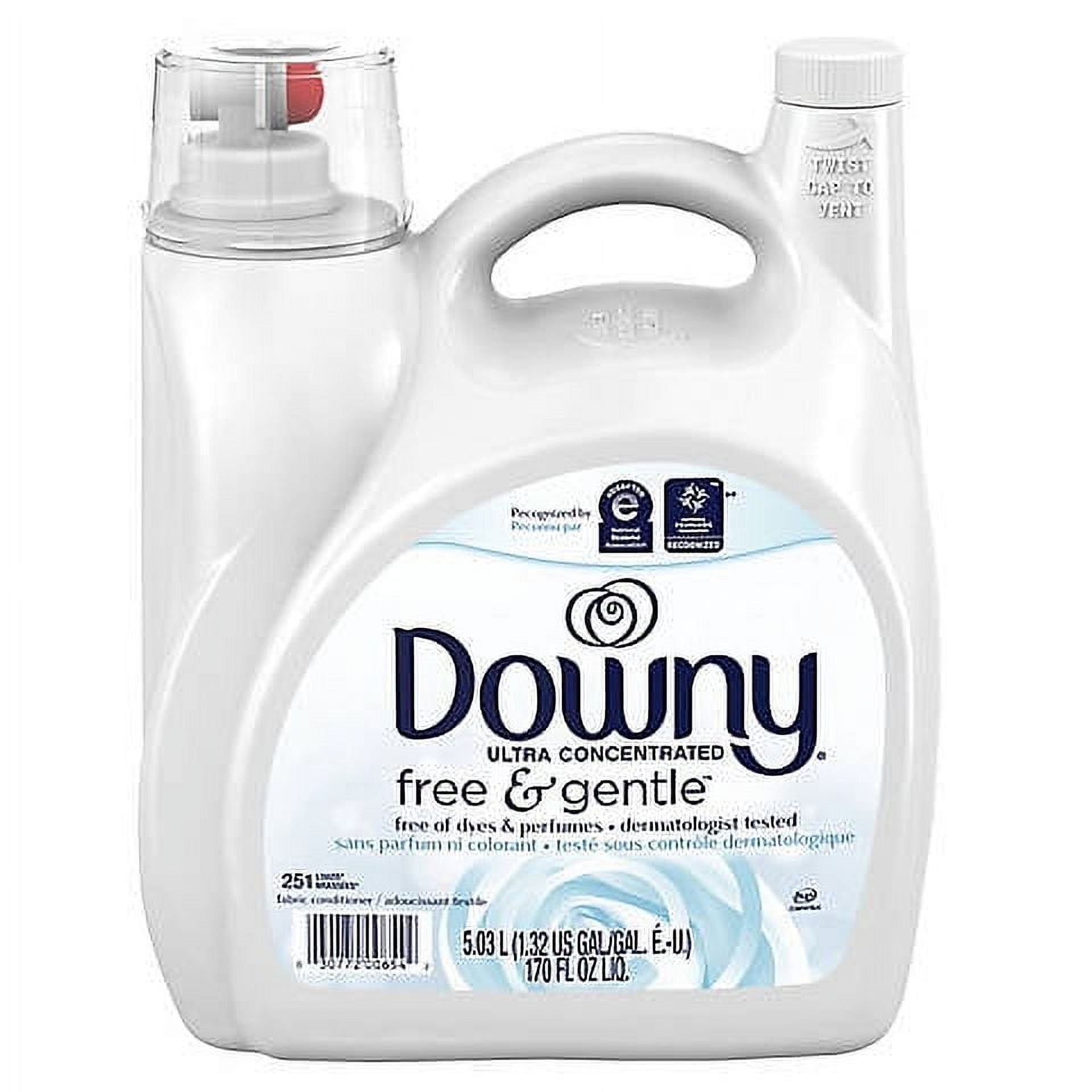 Downy Free and Gentle Ultra Liquid Fabric Conditioner Fabric Softener - 151 Loads, 170 fl. oz.