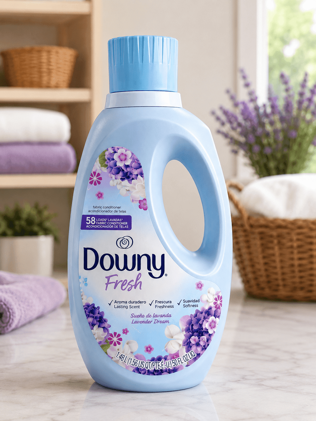 Downy Fresh Liquid Fabric Softener - Lavender Dream, 50 fl oz, 58 Loads