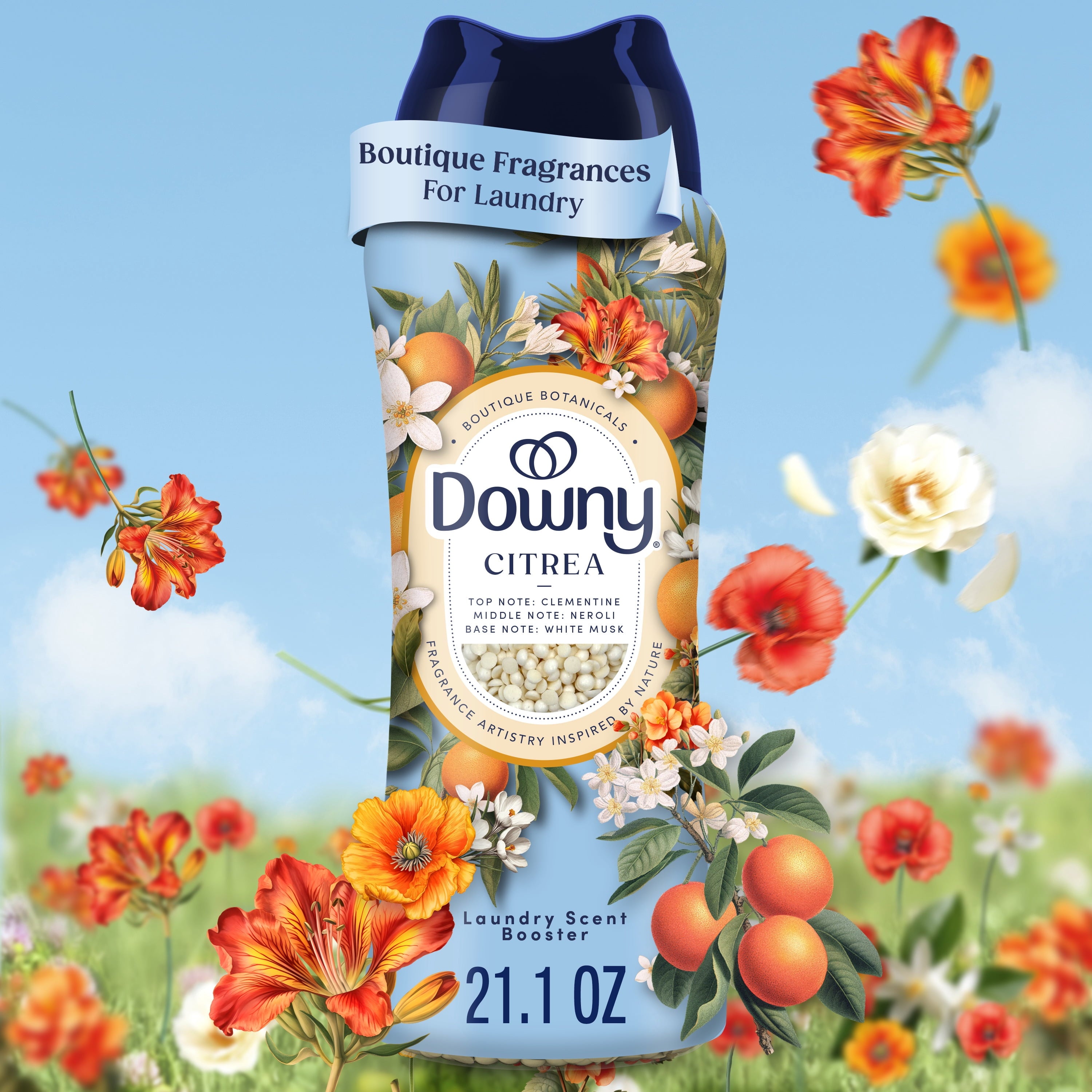 Downy Laundry Scent Beads Boutique Botanicals In-Wash Scent Booster - Citrea Scent, 21.1 oz