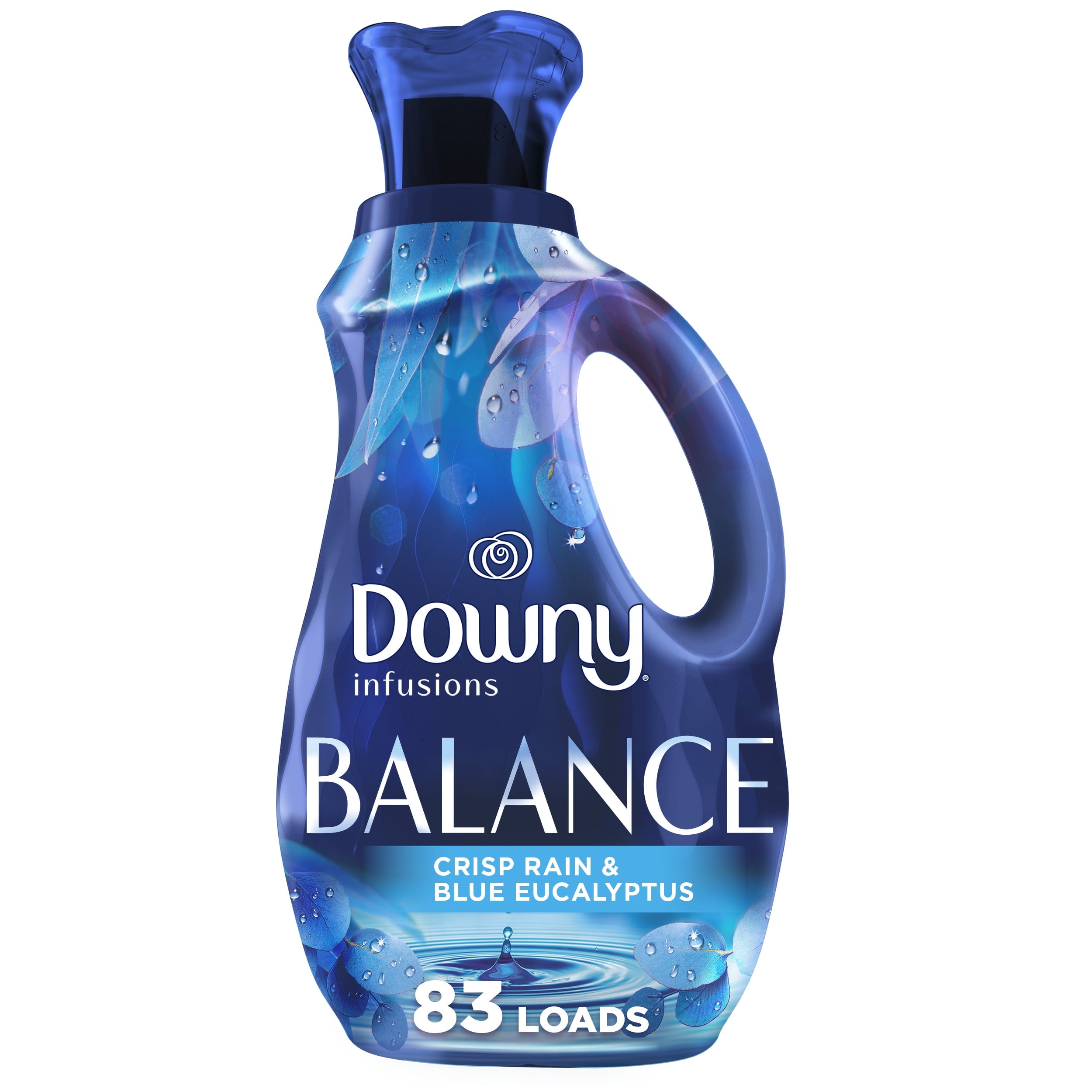 Downy Infusions Laundry Fabric Softener Liquid - BALANCE, Crisp Rain and Blue Eucalyptus, 56 fl oz