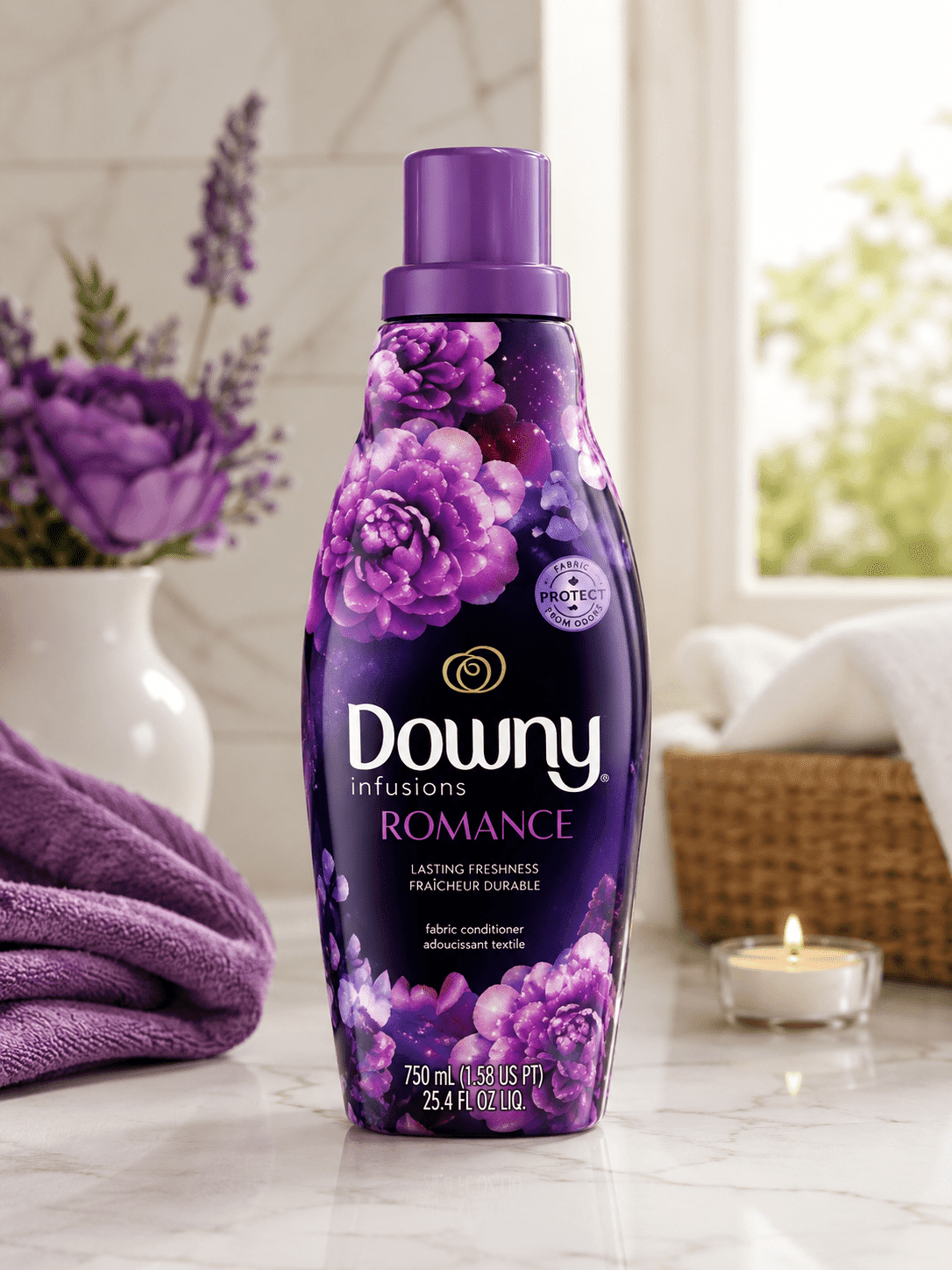 Downy Infusions Romance Liquid Fabric Softener - Romance Scent, 750 mL (25.4 fl oz)