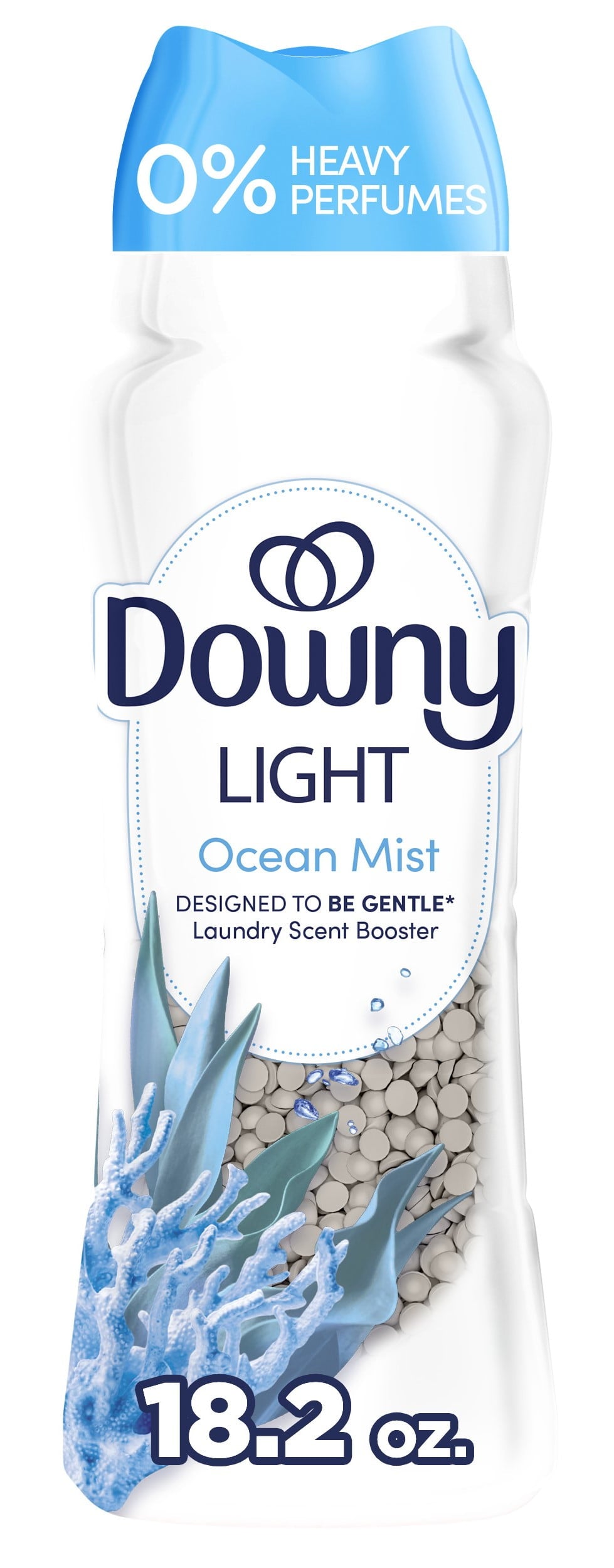 Downy Light In-Wash Scent Booster Laundry Beads - No Heavy Perfumes, Ocean Mist Scent, 18.2 oz
