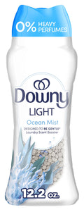 Downy Light In-Wash Scent Booster Laundry Beads - No Heavy Perfumes, Ocean Mist Scent, 12.2 oz